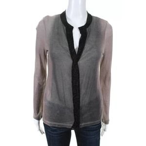 Dia Via Mesh Trim Cardigan Sweater Cashmere